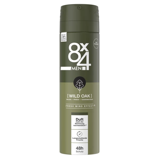 8x4 Deospray No.8 Wild Oak 150ML 3 8x4 Deospray No.8 Wild Oak 150ML
