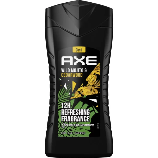 Axe Duschgel Wild Green Mojito & Cedarwood 3in1 250ML 3 Axe Duschgel Wild Green Mojito & Cedarwood 3in1 250ML