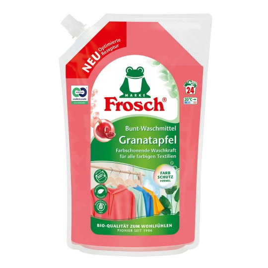 Frosch Bunt-Waschmittel Granatapfel 1,44L 24WL 3 Frosch Bunt-Waschmittel Granatapfel 1,44L 24WL